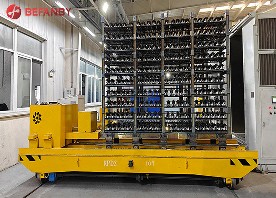Emergency Stop Button Railway Material Handling Cart 1-15Kw Motor Power For Safe Handling