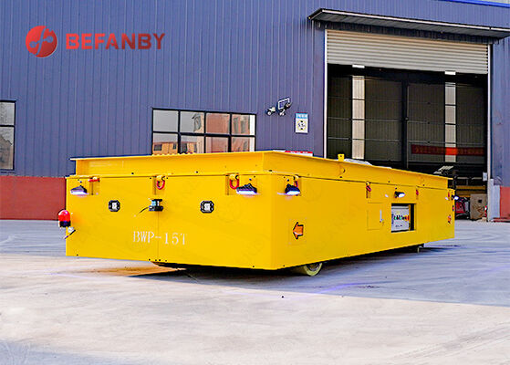Support Customized Trackless Transfer Trolley For Steel Factory
