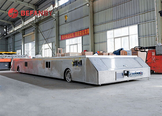 Custom Extended Size Sliding Contact Line Powered Rail Transfer Cart With 1-100T Load Capacity