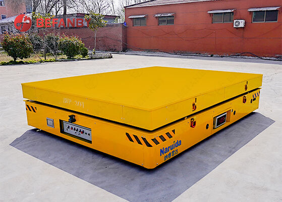Easy Operation 30 Tonne Q235 Battery Powered Trackless Transfer Cart For Mold Factory