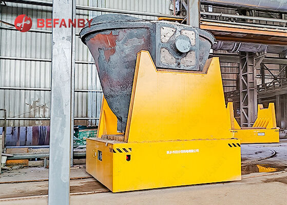 Capacity 60 Ton Ladle Transfer Cart For Large Steel Ladle Factory