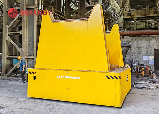 Capacity 60 Ton Ladle Transfer Cart For Large Steel Ladle Factory