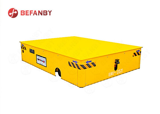 Steerable PU Wheel Battery Railless Transfer Cart