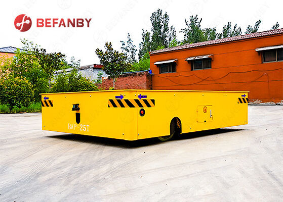 Steerable PU Wheel Battery Railless Transfer Cart