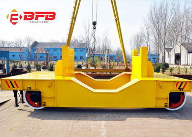 Battery Power 40t Ladle Transfer Cart , Steel Electric Rail Transfer Trolley