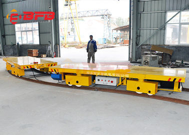 Unlimited Distance Steel Rail Transfer Cart , Research Battery Powered Heavy Duty Cart