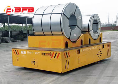 Battery Powered Material Coil Transfer Cart , Steerable Trackless Electric Transfer Cart For Industry