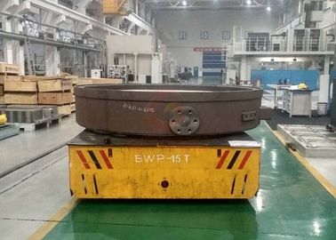 Auto Precast Concrete Floor Industrial Trolley Cart , 1-500 Tons Turning Battery trackless Transfer Trolley