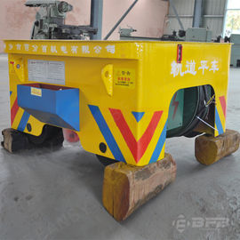AC Motor Material Transfer Carts , Drive Cable Reel Dump Rail Transfer Trolley