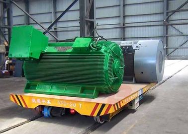 Low voltage electric rail transfer carriage for large steel structure