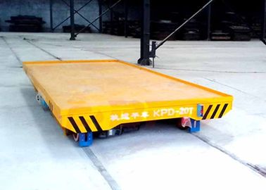 Low voltage electric rail transfer carriage for large steel structure