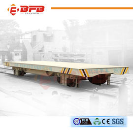 Large Load Bearing Rail Transfer Cart Q235 Motorized Rail Flat Trailer
