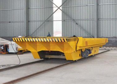 Steel Mill Handling Industrial Trolley Cart , 30T Electric Flatbed Cart