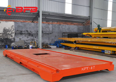 Steel Mill Handling Industrial Trolley Cart , 30T Electric Flatbed Cart