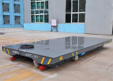Industrial Material Transfer Carts , Dragged Cable Powered Motorized Transfer Trolley