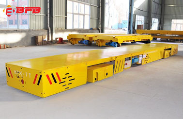Large Table Battery Powered Carts Industrial Transfer, Flexible Motorized Transfer Trolley On Rail Roads