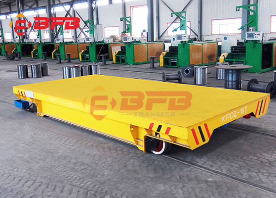 Large Table Battery Powered Carts Industrial Transfer, Flexible Motorized Transfer Trolley On Rail Roads