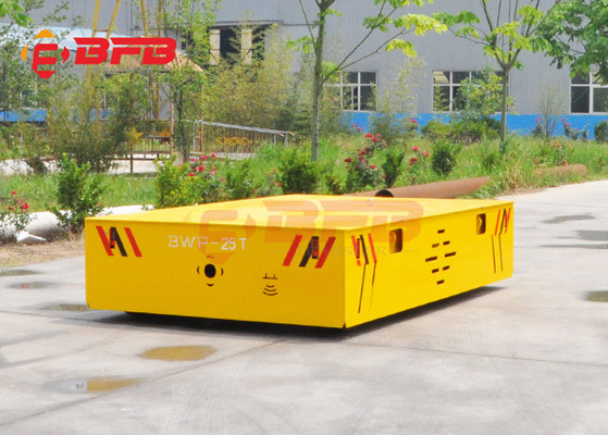 Electric Orange Color Heavy Duty Plant Trailer For Cement Floor Q235 Material
