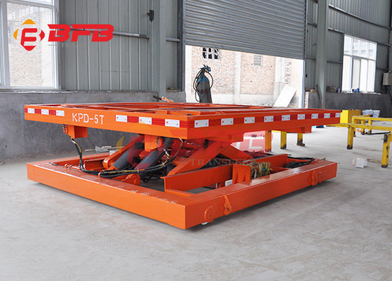 Electrical Heavy Duty Hydraulic Rail Transfer Flatbed Cart