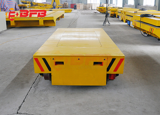 Wireless Motorized Automated Guided Carts Material Handling Rail Flatbed Trolley