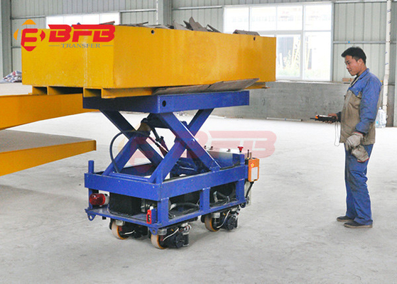 Dc Motor Mobile Hydraulic Lifting Transfer Cart Remote Control Scissor