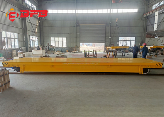 50T Safe Rail Motorized Carriage Battery Transfer Cart For Steel Plant