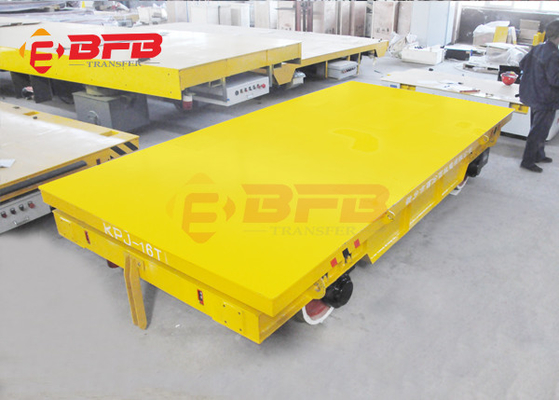 SGS 16 Ton Cable Drum Motorised Rail Trolley For Steel Plant