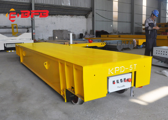 Workshop Floor Rail Transfer Cart Material Handling Steel Platform